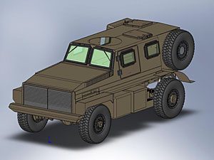 Armoured blast and ballistic protected vehicle - concept image