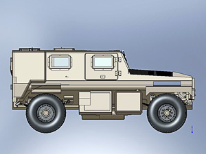 Armoured blast and ballistic protected vehicle - concept image