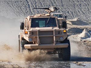 Armoured blast and ballistic protected vehicle - Protector 1 in driveline testing
